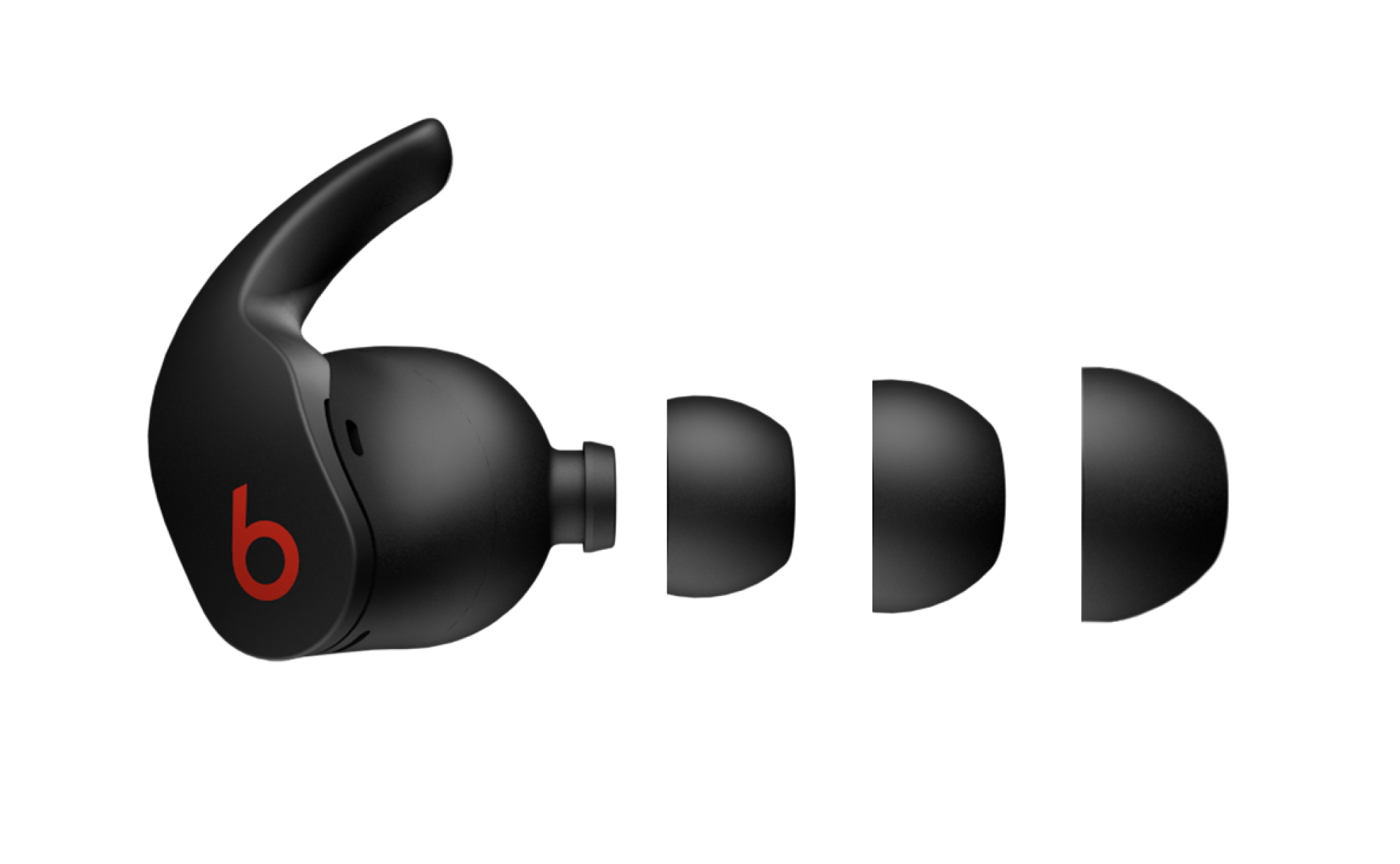 Beat Fit Pro eartip sizes illustrated: small, medium and large