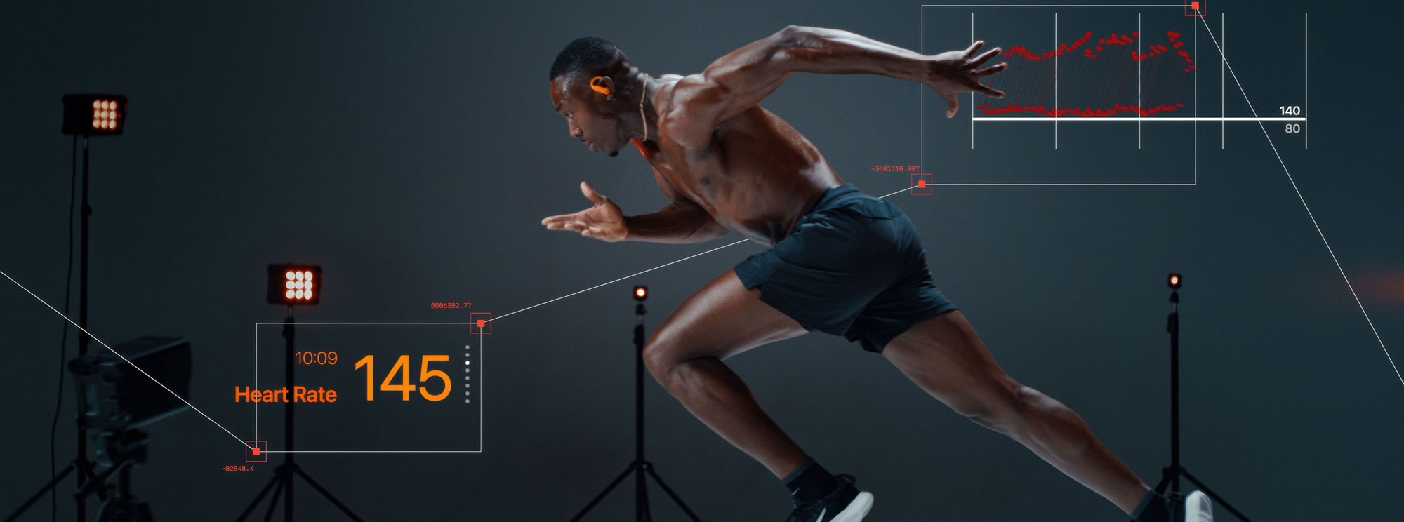 athlete training with Powerbeats Pro 2