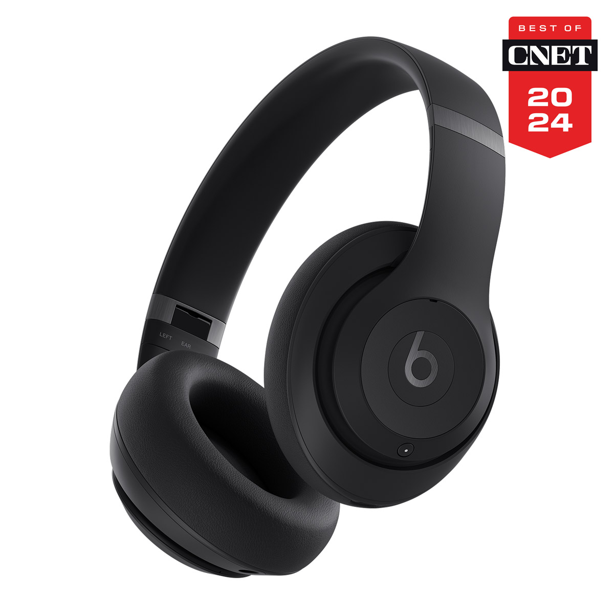Close-up of Beats Studio Pro in Black with Best of CNET 2024 badge.